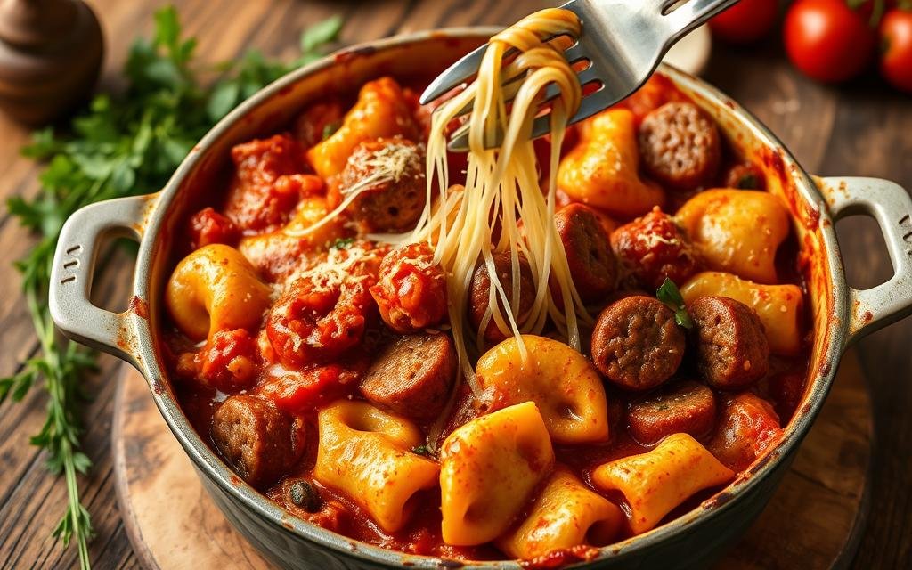 Sausage pasta bake