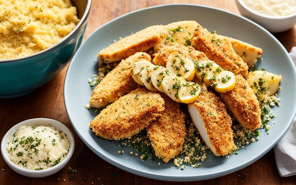 crispy italian chicken tenders breading process