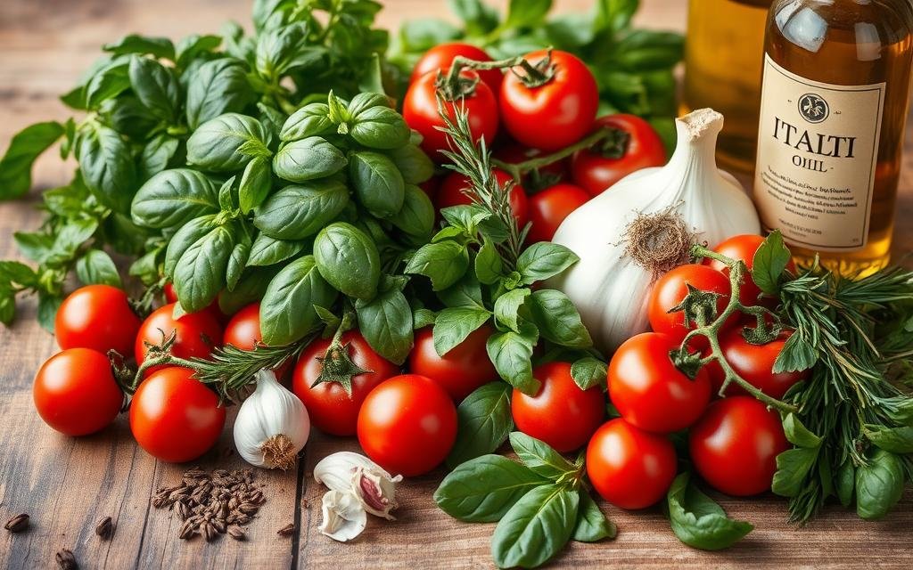 Italian herbs and ingredients