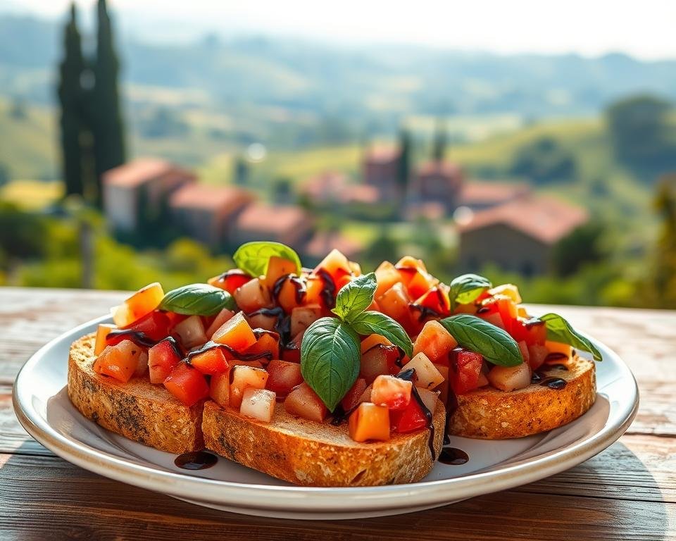 Italian bruschetta appetizer